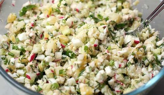 окрошка на тане с курицей
