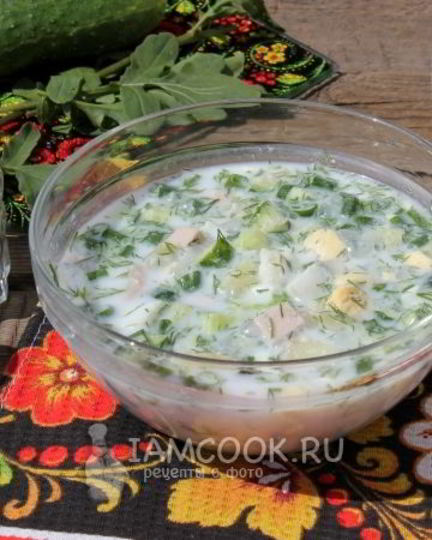 Рецепт окрошки на тане