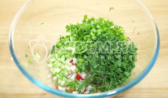 окрошка овощная весенняя