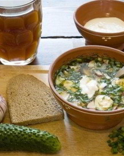 Рецепт окрошки овощной