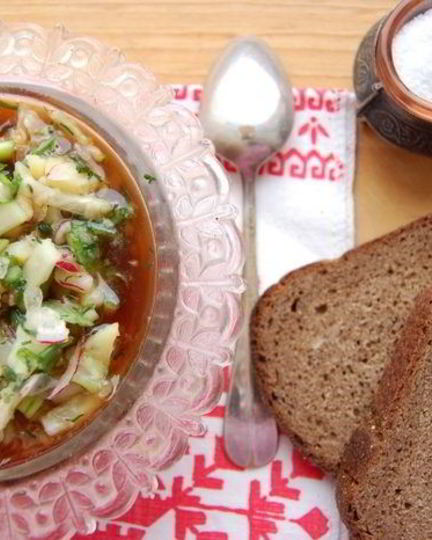 Рецепт окрошки постной