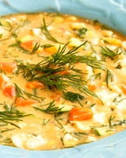 Рецепт окрошки с копченым лососем