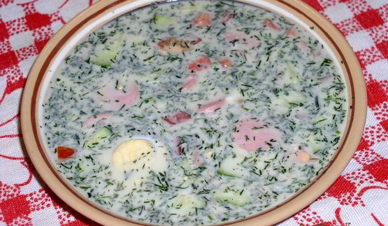 окрошка с курицей на простокваше