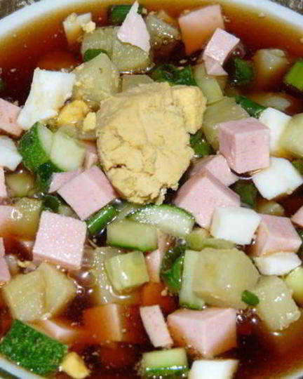 Рецепт окрошки с квасом