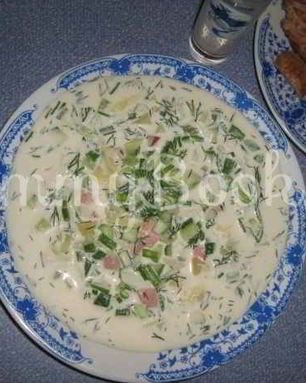 Окрошка с майонезом