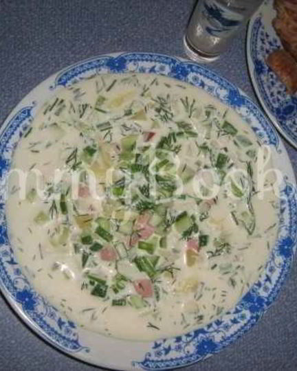 Рецепт окрошки с майонезом