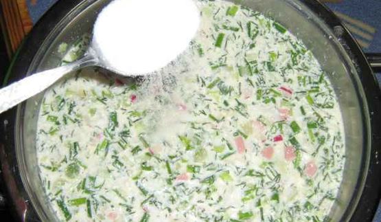 окрошка с майонезом