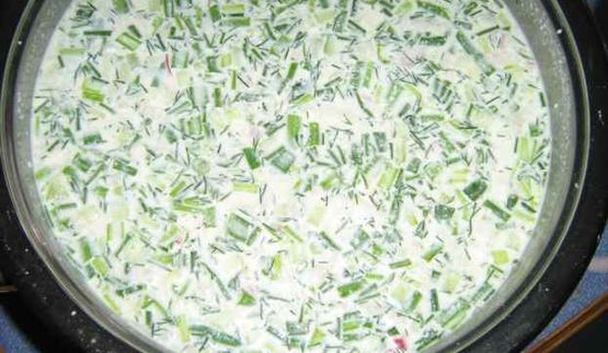 окрошка с майонезом