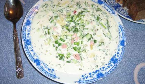 окрошка с майонезом