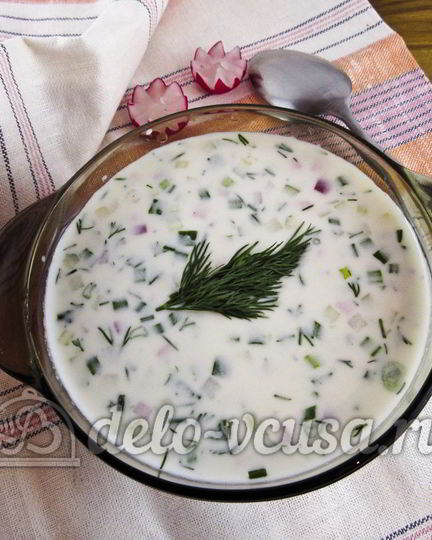 Рецепт окрошки с редиской