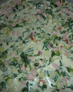 Окрошка с редисом и шпинатом