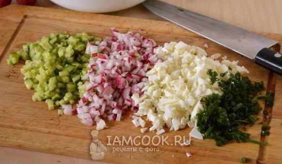 окрошка с жареным мясом