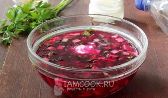 окрошка со свеклой
