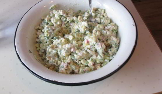 вкусная окрошка на сметане и воде