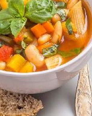 Итальянский овощной суп с макаронами