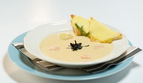 крем-суп из горбуши с овощами