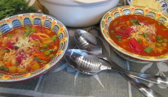 минестроне с беконом