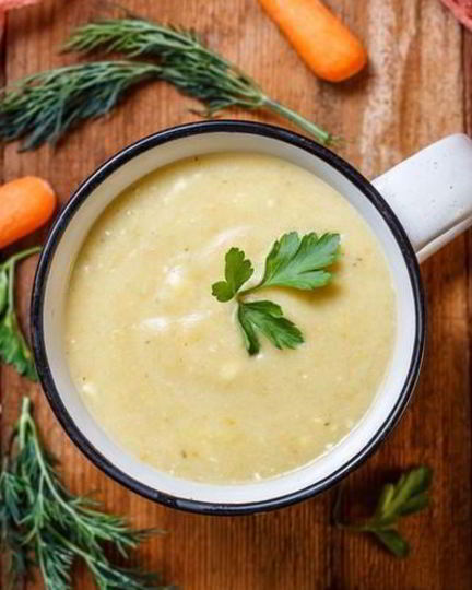 Рецепт овощного крема-супа с козьим сыром