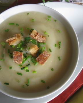 Овощной крем-суп с сухариками