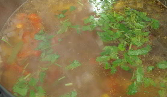 овощной суп из баранины с эстрагоном