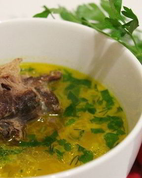 Овощной суп из индюшиной шейки