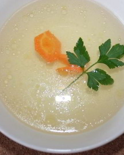 Рецепт овощного супа на курином бульоне