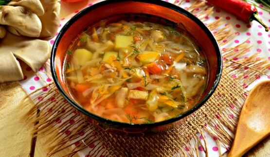 овощной суп с грибами