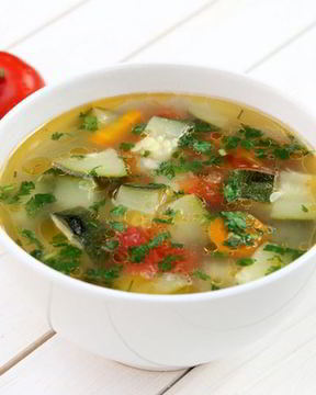 Овощной суп с кабачком