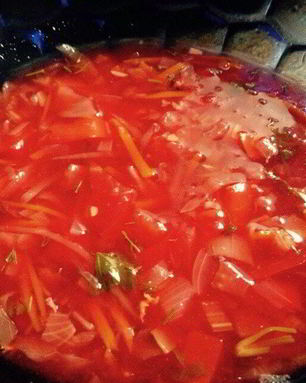 Овощной суп с курицей и курином филе