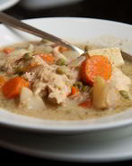 Овощной суп с курицей