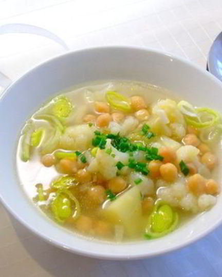 Рецепт овощного супа с нутом