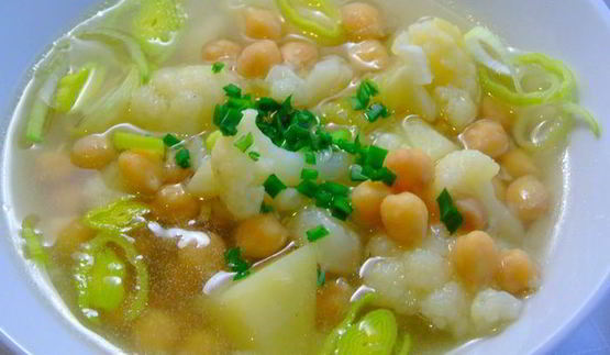 овощной суп с нутом