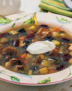 Овощной суп с опятами