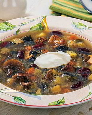 Овощной суп с опятами