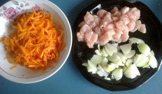 овощной суп с рисом и куриным филе