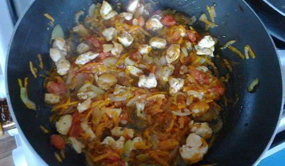 овощной суп с рисом и куриным филе