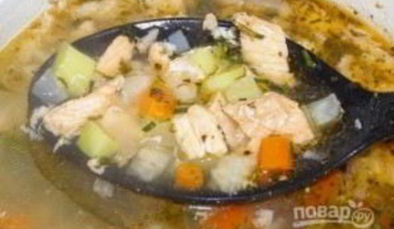 овощной суп с семгой