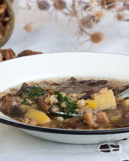 Рецепт овощного супа с вешенками