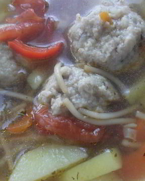 Суп с фрикадельками и овощами