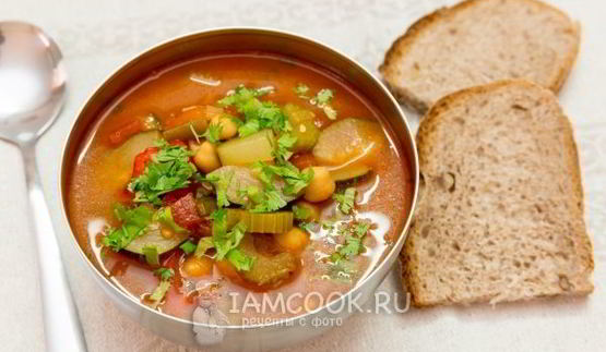 постный суп с нутом и овощами