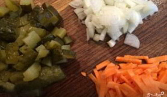 рассольник с говядиной и перловкой