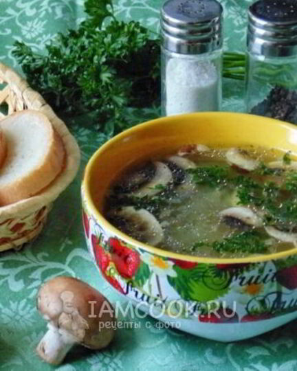 Рецепт рассольника с грибами