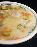 Рассольник с курицей и рисом