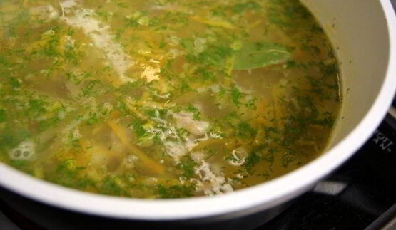 рассольник с пшеном