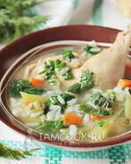 Рассольник с рисом и крапивой