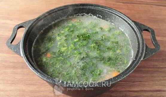 рассольник с рисом и крапивой