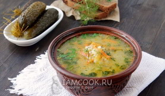 рассольник вегетарианский