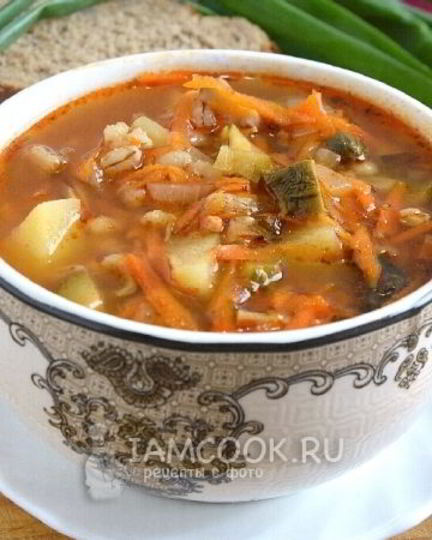 Рецепт вегетарианского рассольника с сушеными грибами