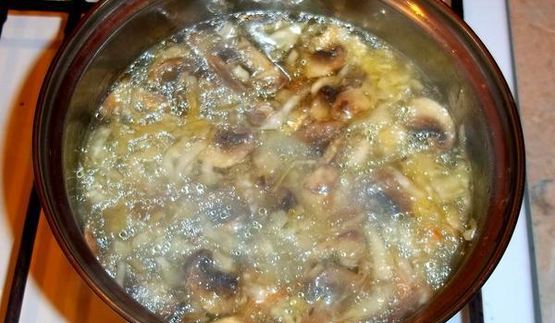 грибные щи из квашеной капусты