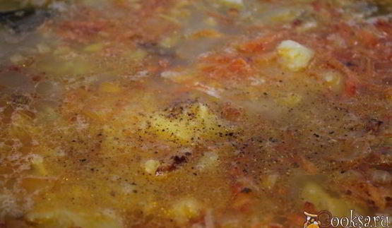 щи из квашенной капусты с грибами и перловкой